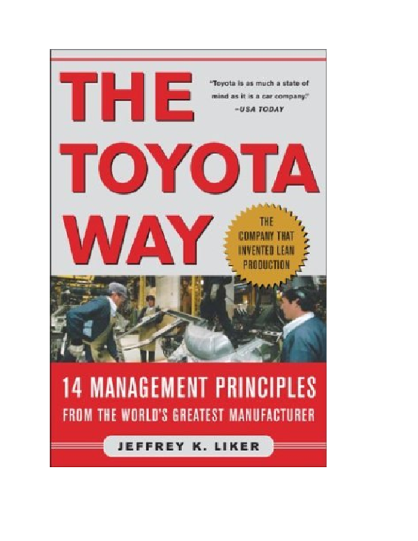 Lean production simplified the toyota way free download